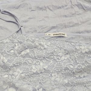 Maurices Plus Size Periwinkle Lace Cami Size 1X